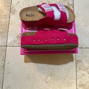 Corkys Hey Girl Fuchsia Wannabe Sandals